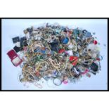 A very selection of vintage costume jewellery to include a large quantity of mixed necklaces,