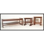 A group of vintage retro 20th Century teak wood furniture to include tile top G-Plan Astra coffee