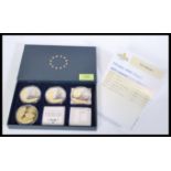 Windsor Mint - 250th Anniversary Of The HMS Victory x 4 proof set coins / medallions. Gold plated