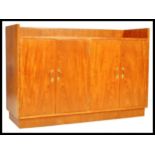 20TH CENTURY RETRO TEAK WOOD SIDEBOARD RECORD HI-FI CABINET