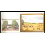 S. J. Roper - Two 20th Century acrylic paintings on canvas t0o include a large framed painting