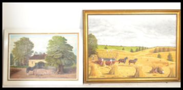 S. J. Roper - Two 20th Century acrylic paintings on canvas t0o include a large framed painting