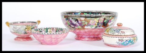 A group of vintage 20th century Mailing ceramics to include a large footed centerpiece bowl,