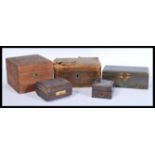 A selection of vintage jewellery boxes dating from the early 20th Century to include a small