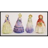 A group of four Royal Doulton figures to include HN1447 Marigold, HN1445 Biddy, HN1444 Pauline and