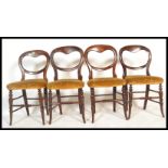 • A set of 3  Victorian balloon back dining chairs together with a pair of mid 20th century