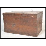 A 19th Century Camphor Wood brass crossbanded shipping / travelling trunk / chest blanket box having