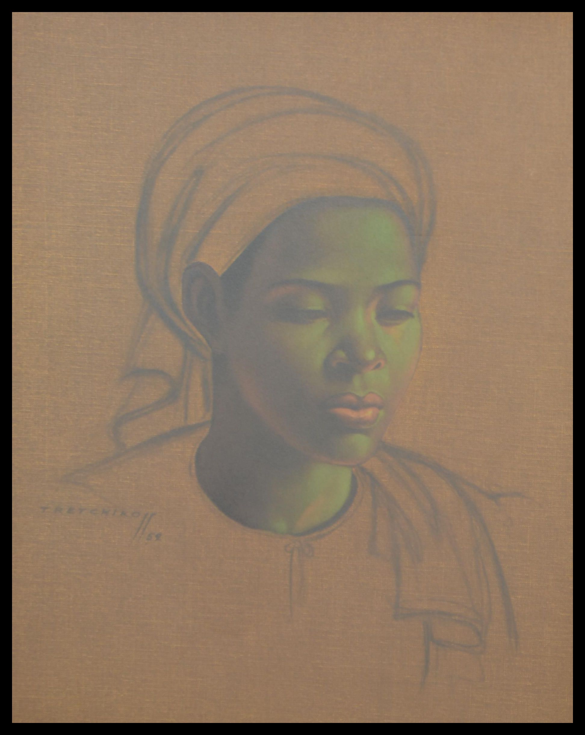 Two 'Basuto Girl' prints by Vladimir Tretchikoff to include one print of an African woman wearing - Image 3 of 3