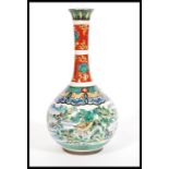 A 19th century Chinese baluster bottle vase. The g