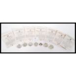 A collection of silver ( 900 ) proof Dollar coins to include Dolley Madison, U.S.O. Dollar,