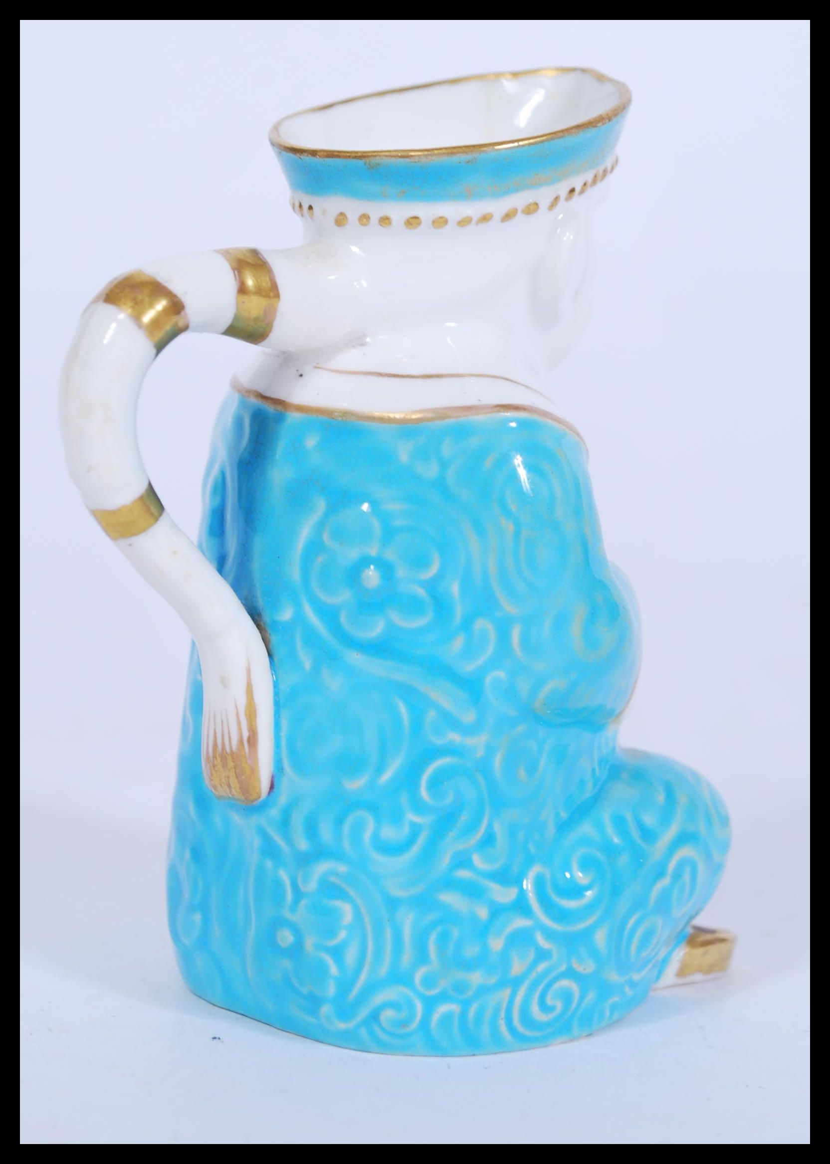 A Copeland's bone china milk jug / creamer,  late 19th / early 20th century, modelled as a - Image 2 of 4