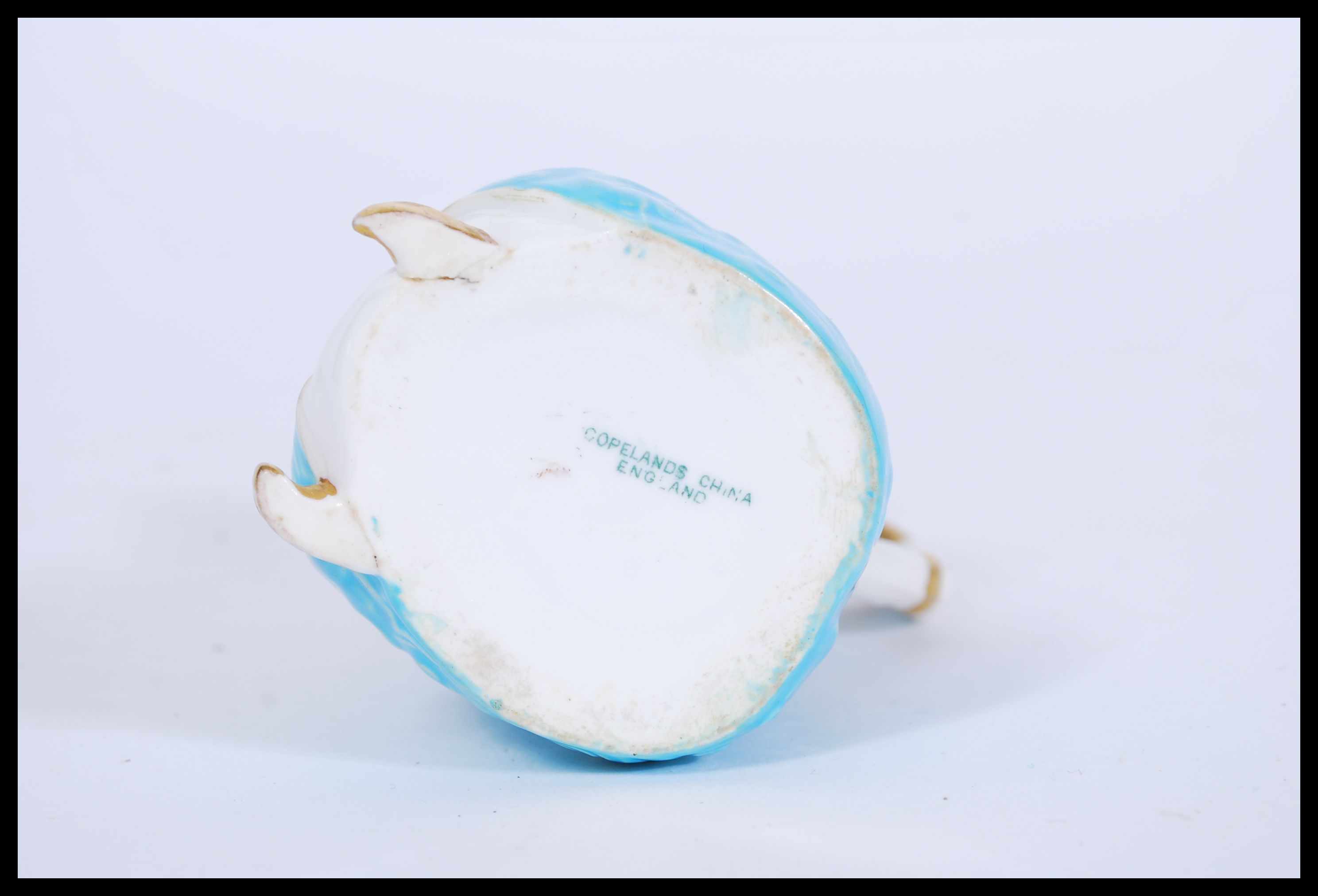 A Copeland's bone china milk jug / creamer,  late 19th / early 20th century, modelled as a - Image 4 of 4