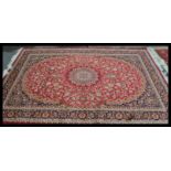 A large Persian floor carpet Keshan rug h