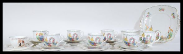 An early 20th Century Royal Albert for Lawleys Crown China tea service, consisting of six trio's,