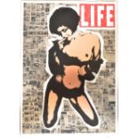 LIMTED EDITION ( No.17) ARTIST SCREEN PRINT LIFE MAGAZINE GLAM STRIPPER