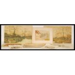 A selection of 19th Century and early 20th Century watercolour paintings to include two landscape