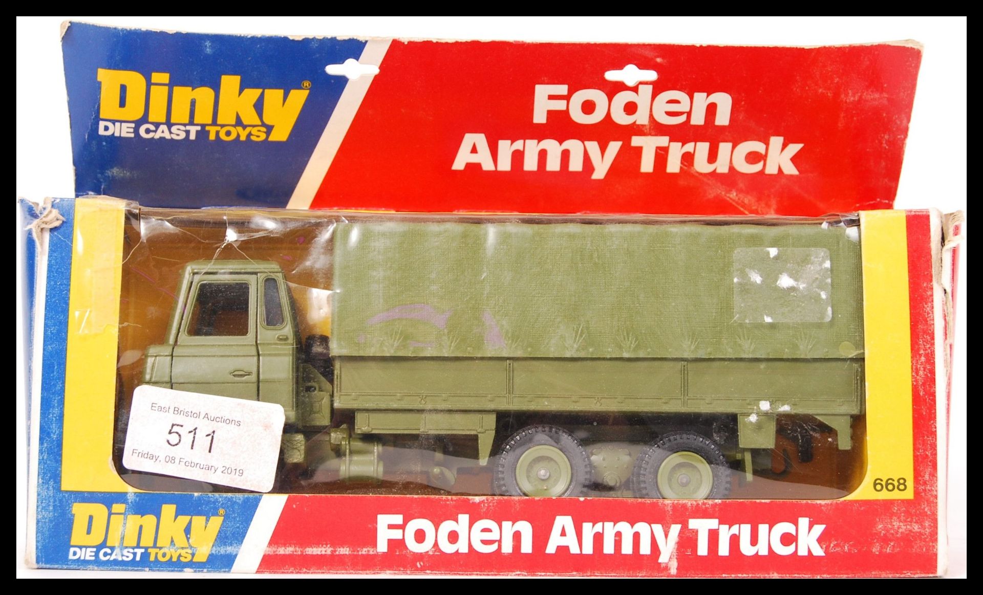 DINKY SCALE DIECAST MODEL 668 FODEN ARMY TRUCK