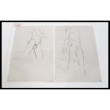 Eric Gill (1882-1940) A pair of male nudes from Eric Gill First Nudes Neville Spearman London