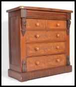 A Victorian 19th century Scottish mahogany chest o