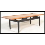 G Plan - A mid 20th Century vintage tola - teak wood top librenza pattern coffee table, the