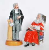 A Royal Doulton bone China character figure " The Judge " model number HN2443 together with