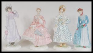A set of four Compton & Woodhouse Royal Worcester figurines from the Victoria and Albert Museum