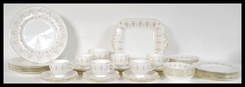 A 20th Century bone China part dinner and tea service by Wedgwood in the Medina pattern,