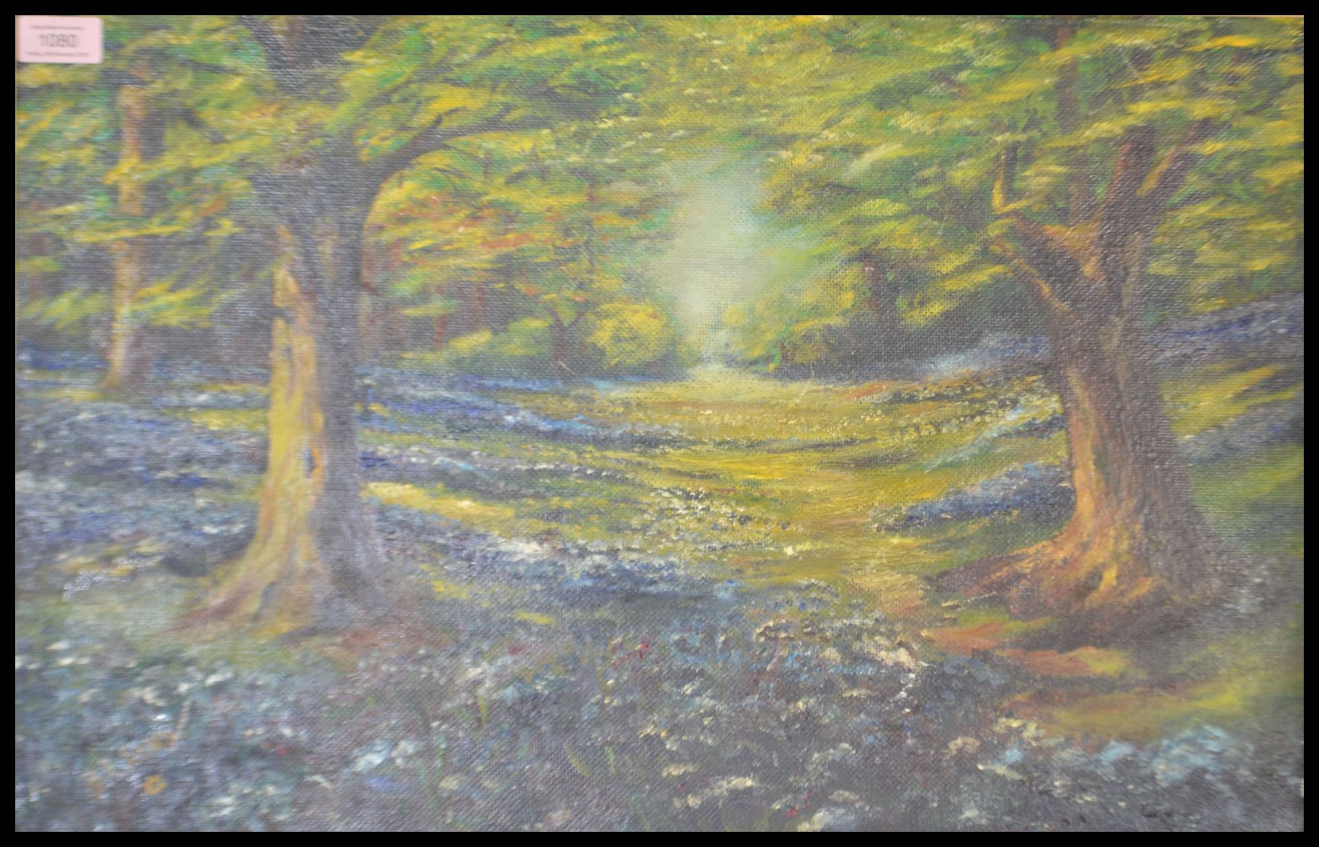 A 20th Century oil on board painting by B. E. Sissen depicting a woodland scene set within a - Bild 2 aus 3