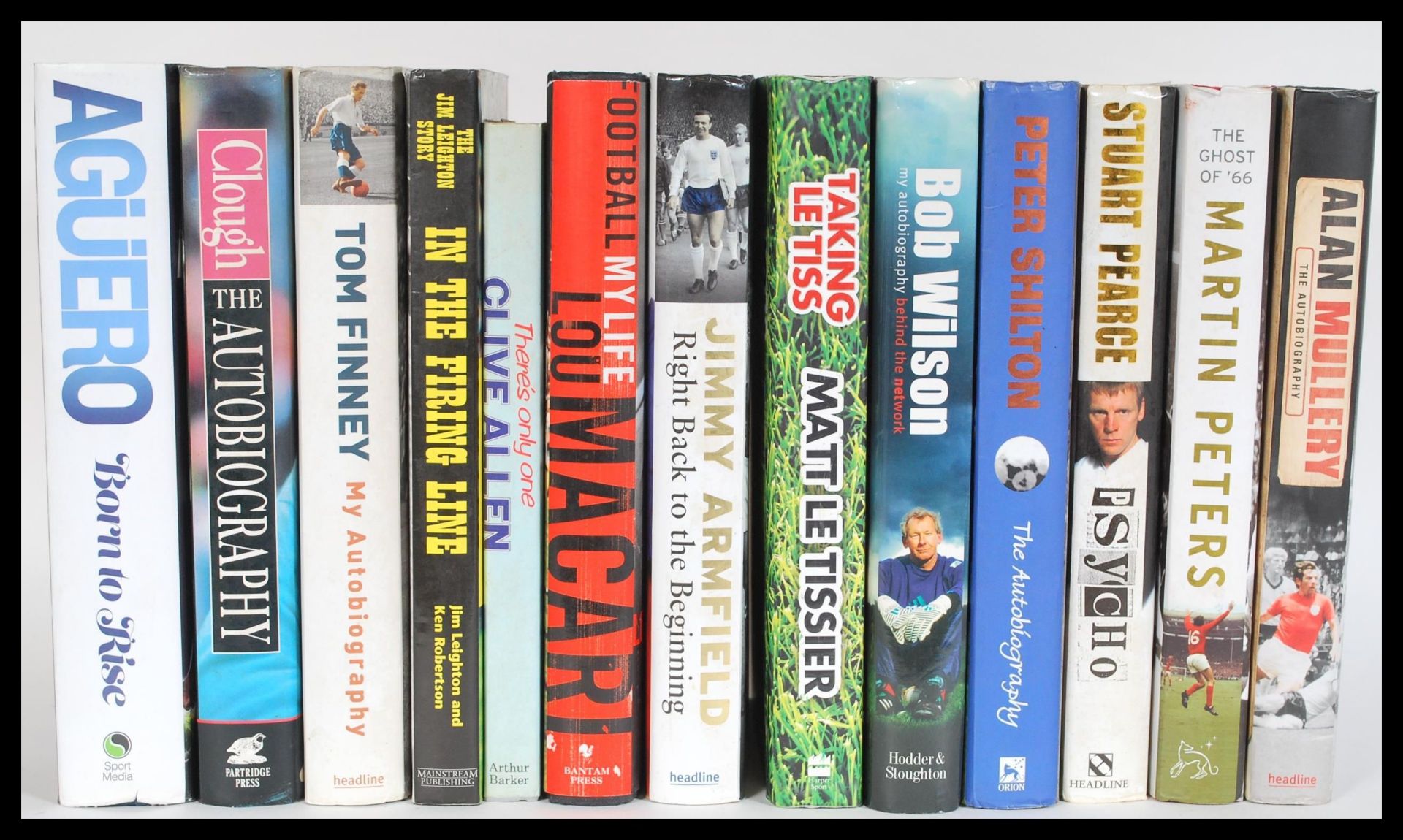 A collection of signed football related autobiographies to include Sergio Kun Aguero 'Born to Rise',
