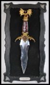 A limited edition Franklin Mint collectors fantasy dagger entitled Vengeance of The Dragon. Complete