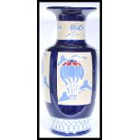 An early 20th Century 1930's Art Deco tall ceramic vase by Braham in the Balloon pattern having