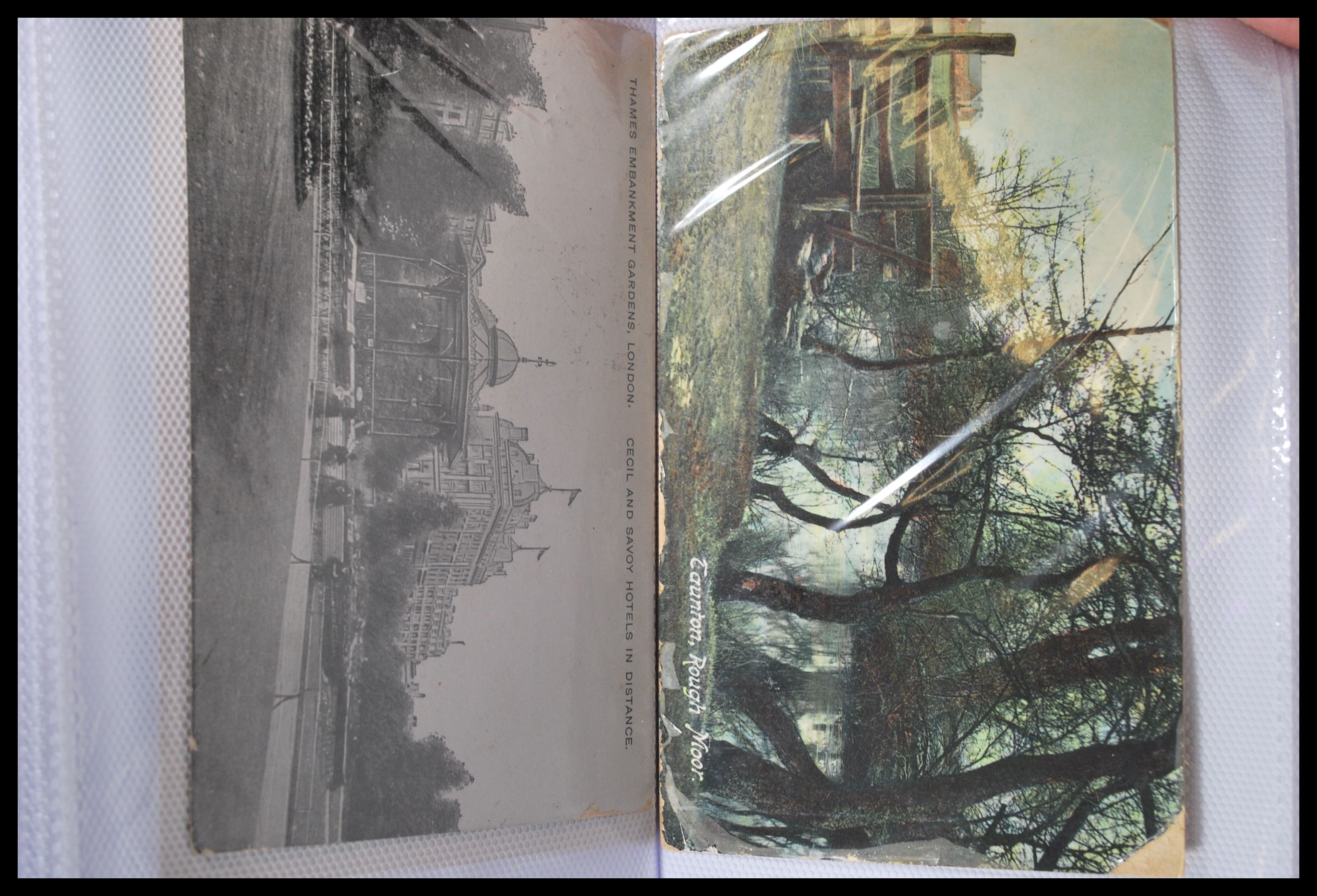 Two albums of vintage postcards dating from the early 20th Century including many examples of - Image 3 of 6