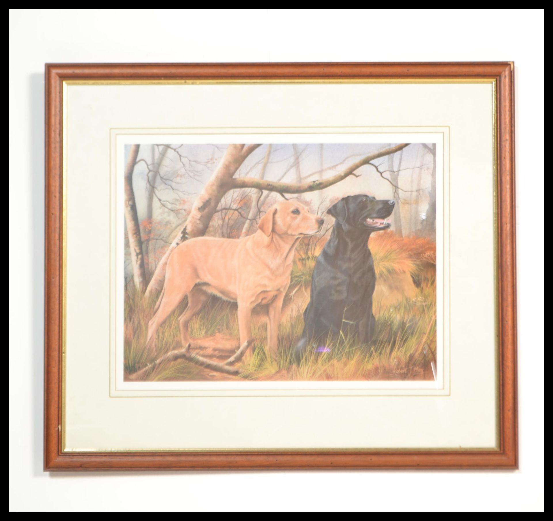 A 20th Century hunting interest oil on canvas pain - Bild 3 aus 5