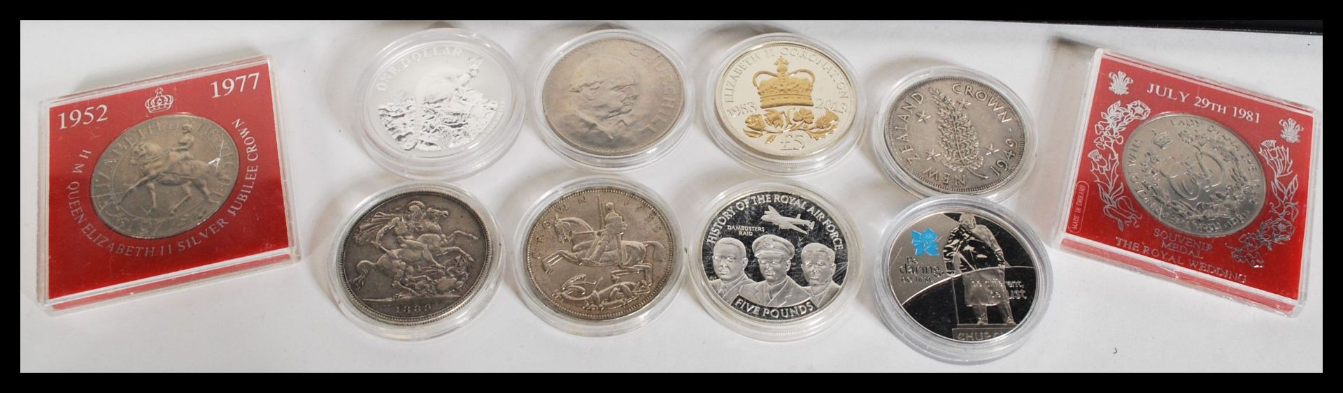 A collection of silver proof and other coins to include a Westminster The Flown Dambusters - Bild 3 aus 4