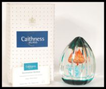A rare 20th Century Caithness Scotland Glass millefiori paperweight entitled Destination Deimos