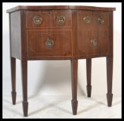 A late 18th / early 19th Century Regency Georgian satinwood inlaid mahogany bow front Sideboard,