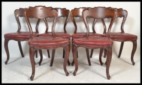 A set of six 19th Century Victorian mahogany kidne