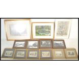 A selection of 20th Century framed prints to include a reproduction print after Casteels engraved by