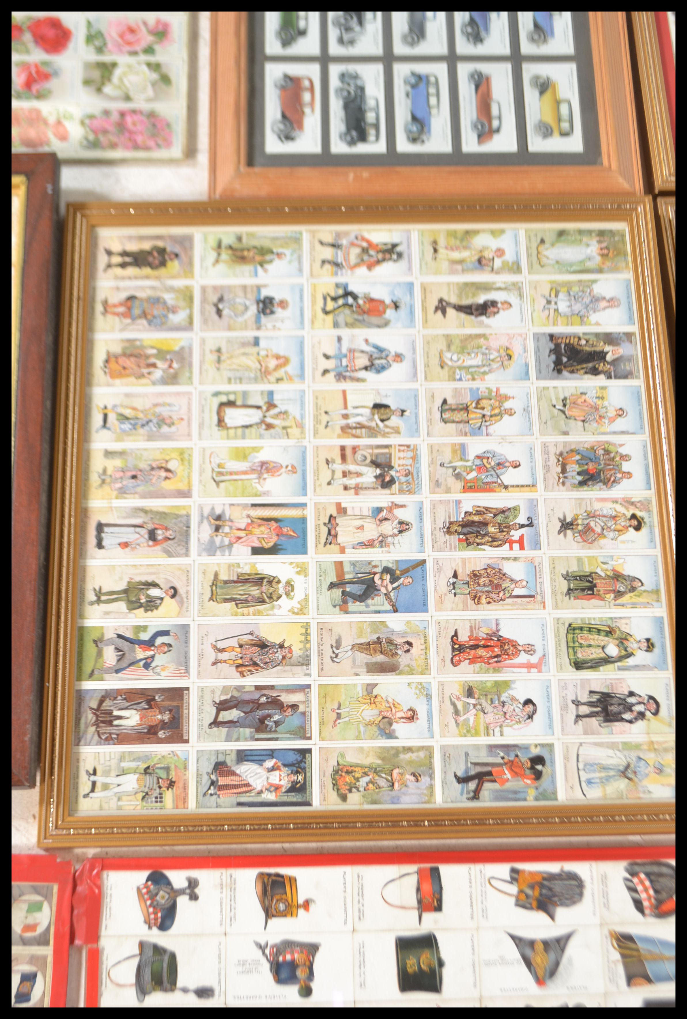 A selection of vintage cigarette cards in frames to include Player's 'Wild Animal's Heads', 'Gilbert - Image 11 of 11