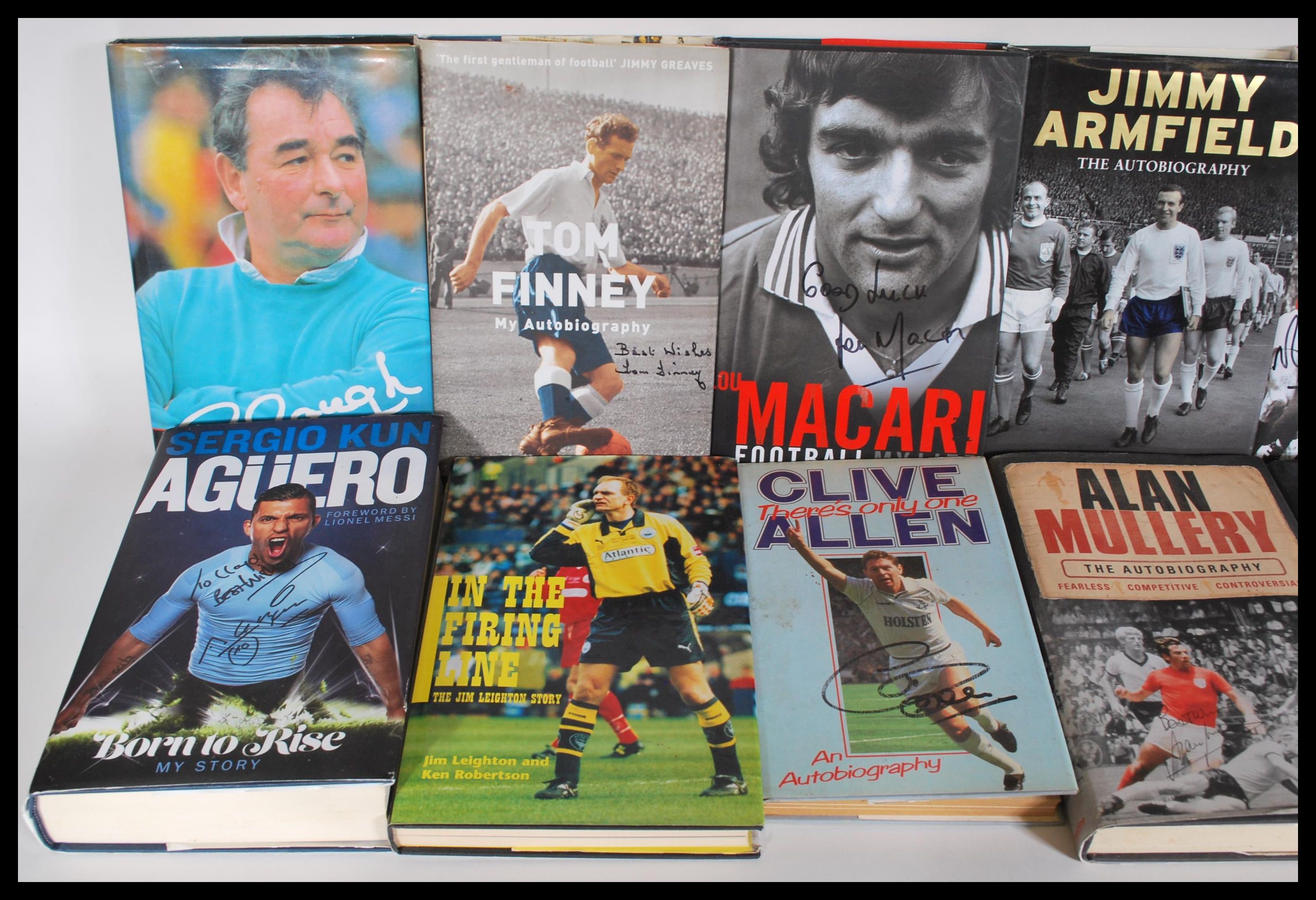 A collection of signed football related autobiographies to include Sergio Kun Aguero 'Born to Rise', - Image 2 of 4