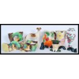 A selection of 20th Century ceramics to include a selection of Hornsea planters in the form of