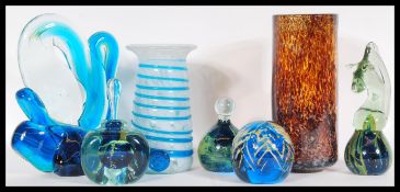 A collection of Mdina studio art glass to include mostly signed pieces / possible Michael Harris