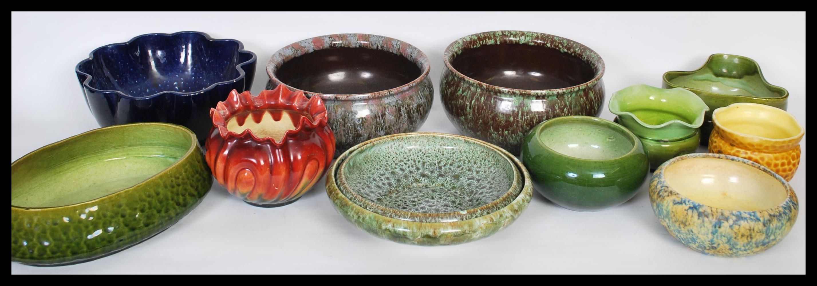 A selection of early to mid 20th Century Bretby planters many being drip glazed no.'s 1767E, 3301, - Image 2 of 7