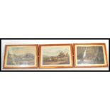 A group of three framed 19th Century prints entitled Fores's Recollections after C. C. Henderson