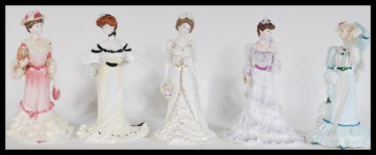 A collection of five Compton & Woodhouse Coalport Golden Age figurines to include Eugene 6885/12500,