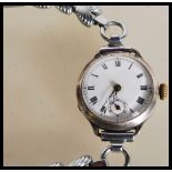 A vintage 20th Century hallmarked sterling silver 925 vintage watch set to a silver plated