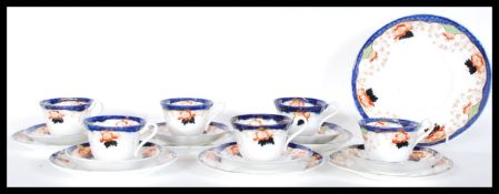 A 19th Century Victorian Crown Staffordshire tea service comprising of tea cups and saucers and