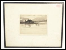 Norman Wilkinson (1878 - 1971) drypoint etching -