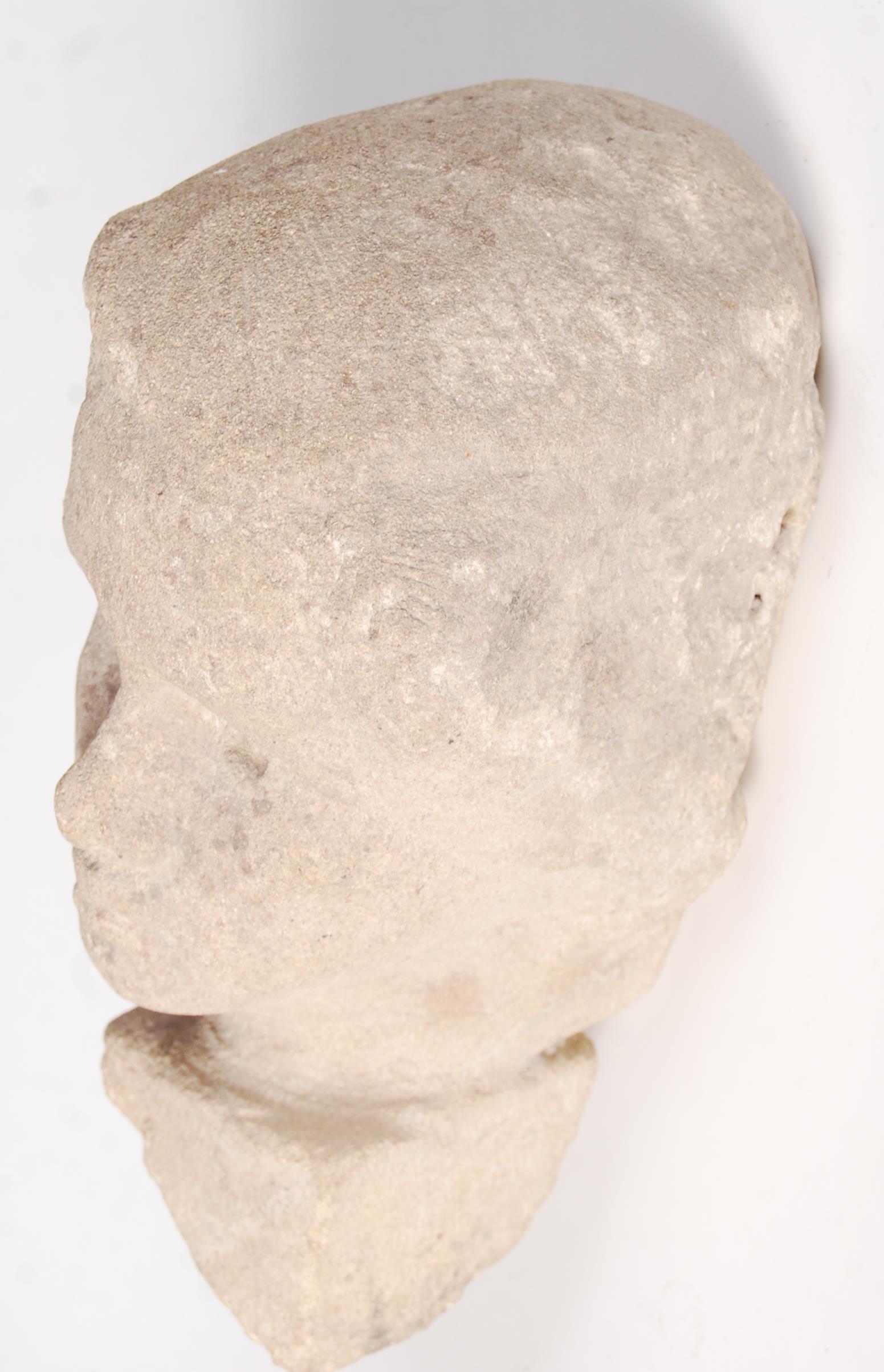 BELIEVED 18TH / 19TH CENTURY ARCHITECTURAL BATH STONE BUST ROMAN MAN - Bild 3 aus 4