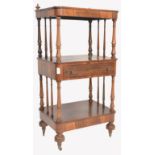 A 19TH CENTURY GILLOWS MANNER ROSEWOOD ETAGERE WHATNOT